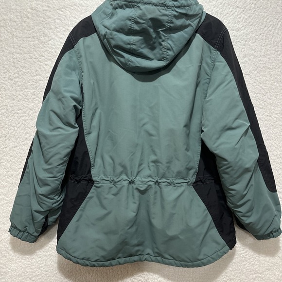 Vintage L.L. Bean Women's Rain Jacket Thinsulate Lined Coat Green Size Large - Picture 8 of 16